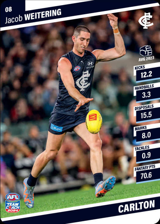 2024 Teamcoach AFL Common Cards - Cards 1 to 100 - Pick Your Card