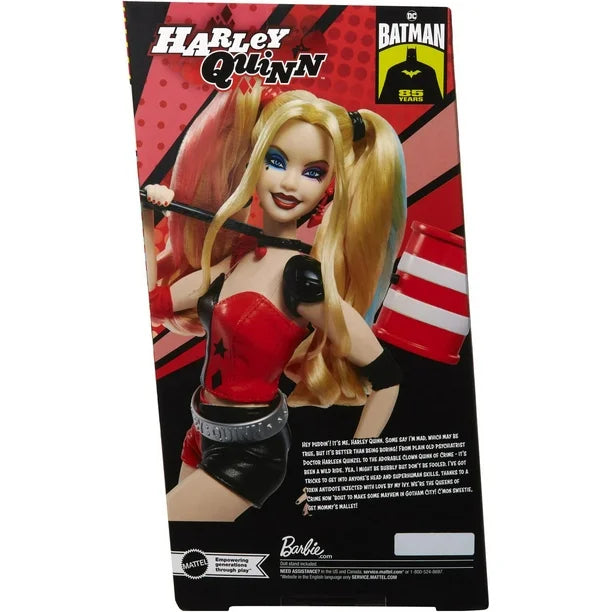 Barbie Signature Harley Quinn Collectible Doll with Posable Body, Iconic Outfit, and Mallet Accessory
