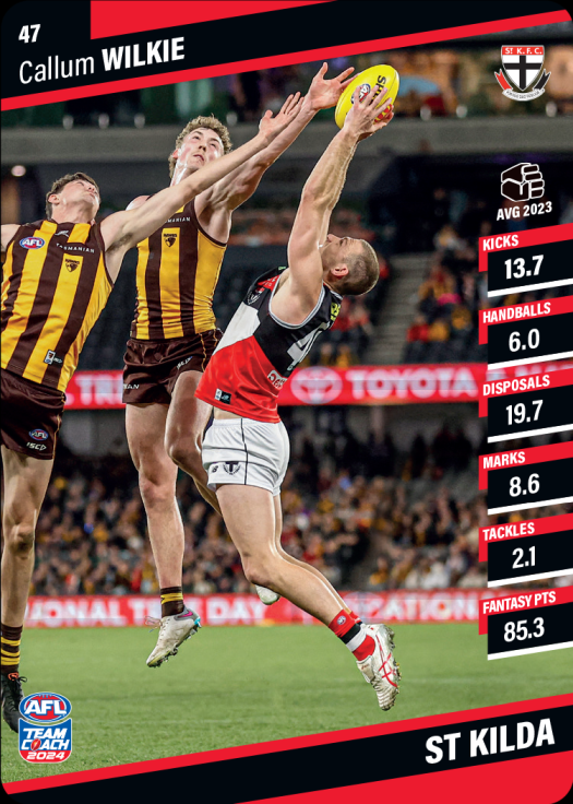 2024 Teamcoach AFL Common Cards - Cards 1 to 100 - Pick Your Card