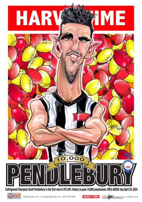 Scott Pendlebury, LEGEND, 10,000 Possessions Harv Time Poster