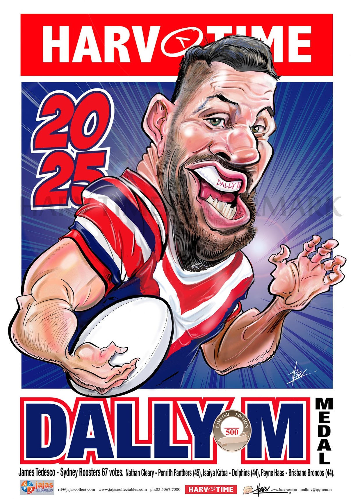 James Tedesco, 2025 Dally M, Harv Time Poster