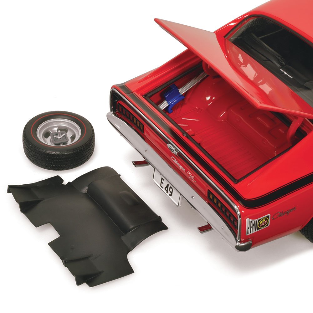 Classic Carlectables E49 Charger Vintage Red E49 'Small Tank', 1:18 Scale Diecast Model Car