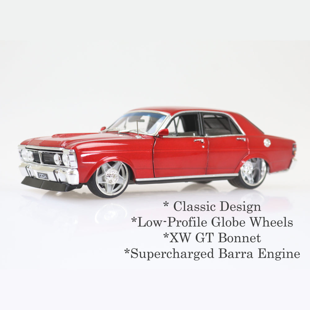 Candy Red XY Ford Falcon BARRA, 1:24 Scale Diecast