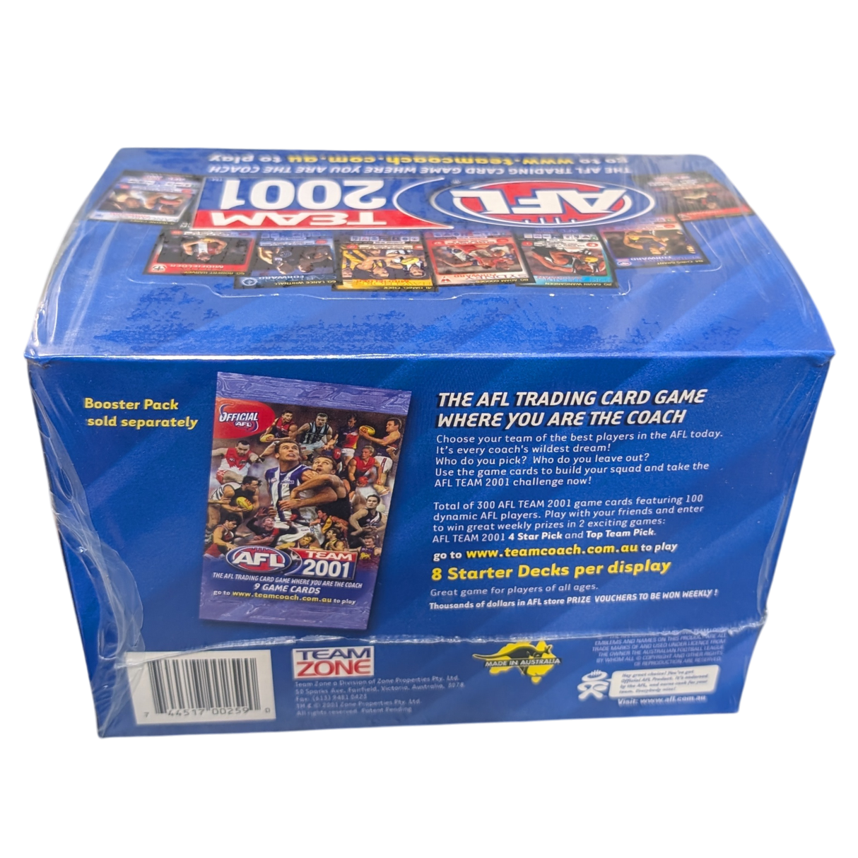 2001 Teamcoach AFL Starter Pack Box