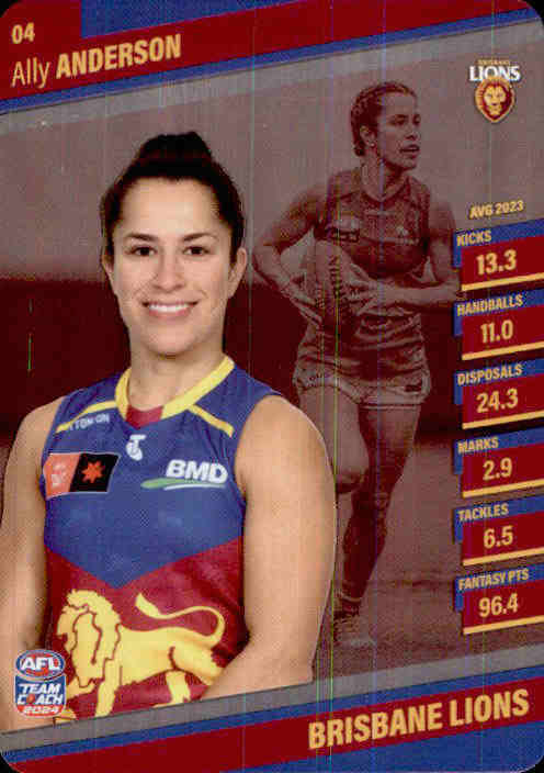2024 Teamcoach AFLW Silver Parallel Cards - Cards 1 to 54 - Pick Your Card