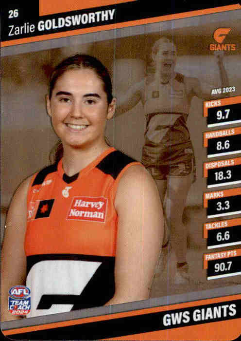 2024 Teamcoach AFLW Silver Parallel Cards - Cards 1 to 54 - Pick Your Card