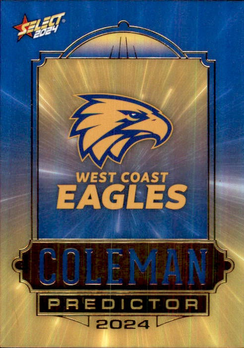 West Coast Eagles, Gold Coleman Medal Predictor, 2024 Select AFL Footy Stars