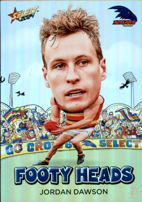 Jordan Dawson, FH1, Footy Heads, 2024 Select AFL Footy Stars