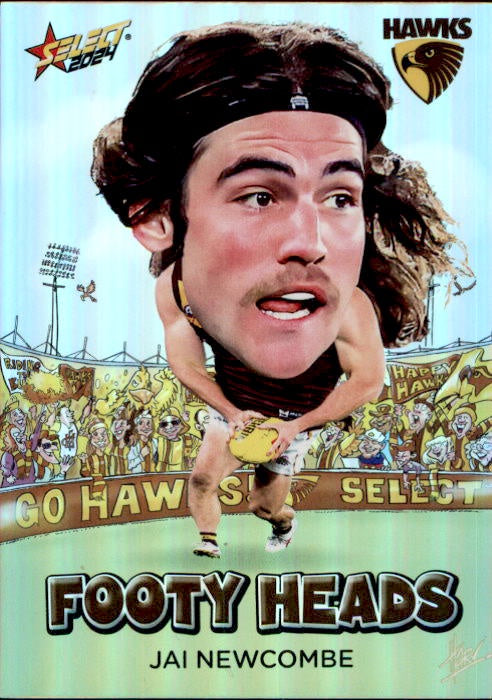 Jai Newcombe, FH49, Footy Heads, 2024 Select AFL Footy Stars