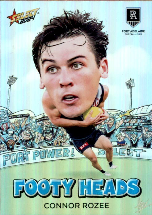 Connor Rozee, FH65, Footy Heads, 2024 Select AFL Footy Stars