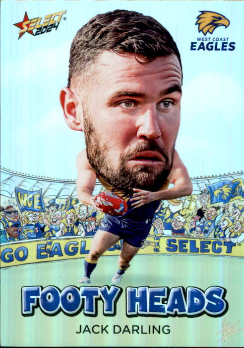 Jack Darling, FH82, Footy Heads, 2024 Select AFL Footy Stars