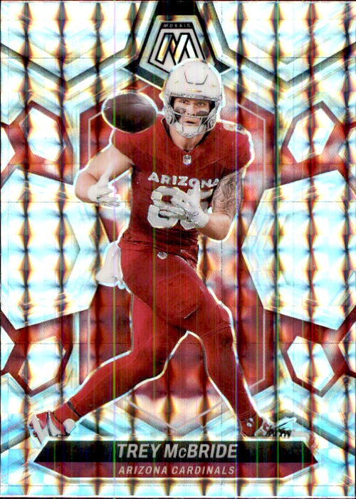 Trey McBride, Silver Mosaic Prizm, 2024 Panini Mosaic Football NFL