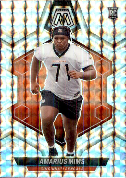 Amarius Mims, RC, Silver Mosaic Prizm, 2024 Panini Mosaic Football NFL