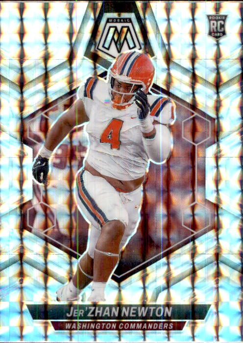 Jer'Zhan Newton, RC, Silver Mosaic Prizm, 2024 Panini Mosaic Football NFL