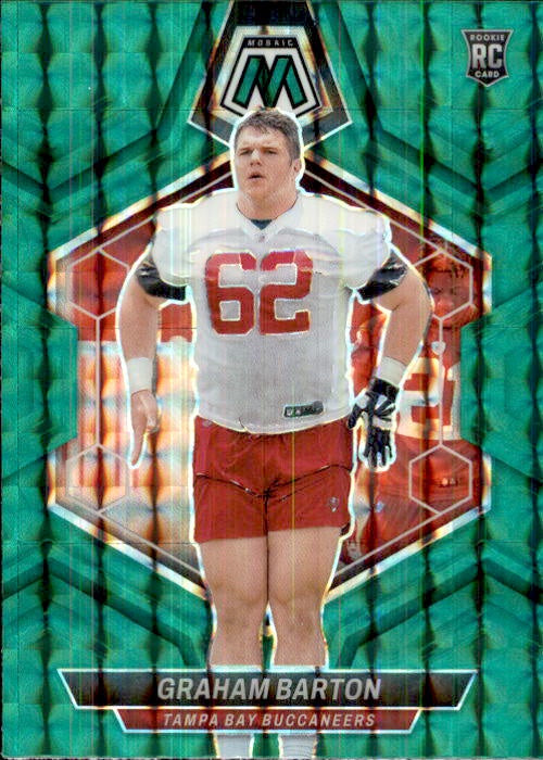 Graham Barton, RC, Green Prizm, 2024 Panini Mosaic Football NFL