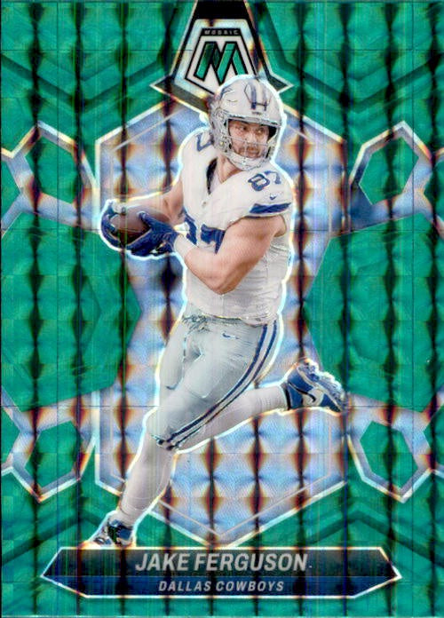 Jake Ferguson, Green Prizm, 2024 Panini Mosaic Football NFL