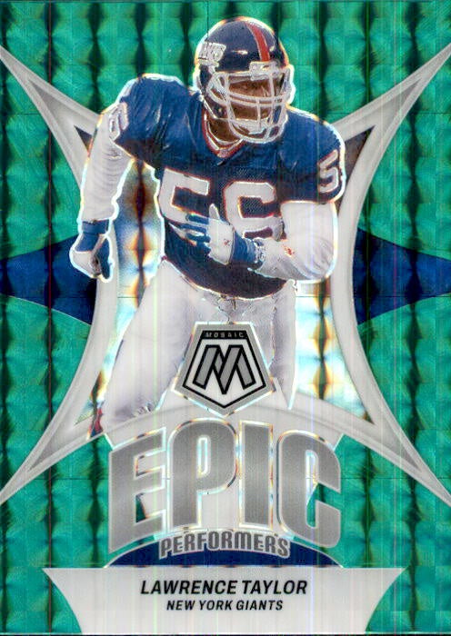 Lawrence Taylor, Epic Performances, Green Prizm, 2024 Panini Mosaic Football NFL