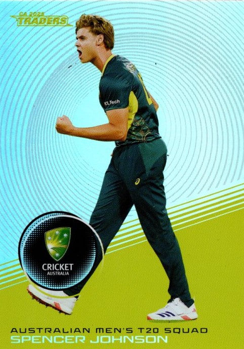 Spencer Johnson, #S023, Silver Parallel, 2025-26 TGI TLA CA Cricket Traders