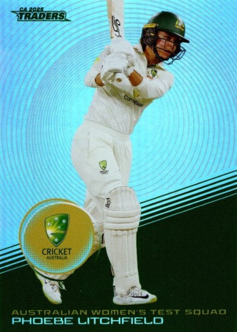 Phoebe Litchfield, #S032, Silver Parallel, 2025-26 TGI TLA CA Cricket Traders