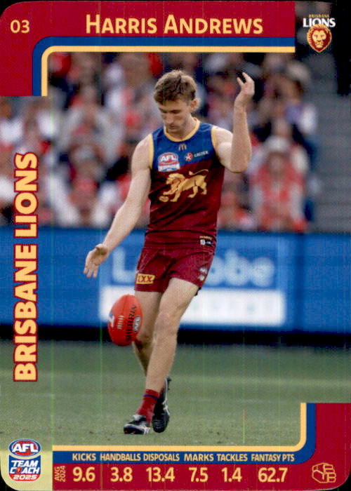 2025 Teamcoach AFL Common Cards - Cards 1 to 100 - Pick Your Card