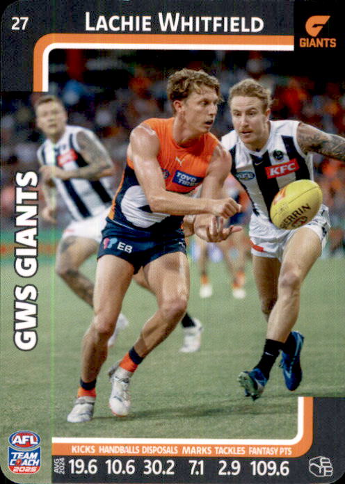 2025 Teamcoach AFL Common Cards - Cards 1 to 100 - Pick Your Card