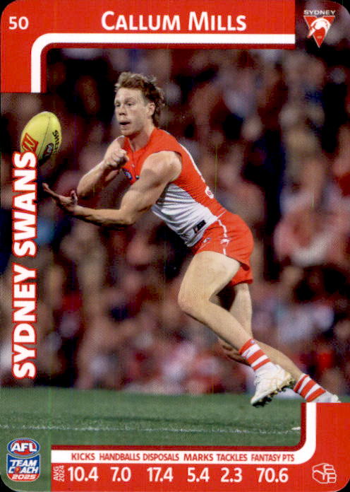 2025 Teamcoach AFL Common Cards - Cards 1 to 100 - Pick Your Card