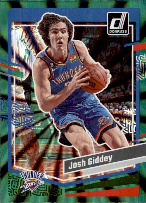 Josh Giddey, Green Laser, 2023-24 Panini Donruss Basketball NBA