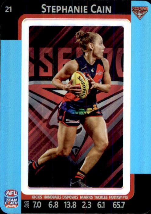Stephanie Cain, #21, Blue Parallel, 2025 Teamcoach AFLW