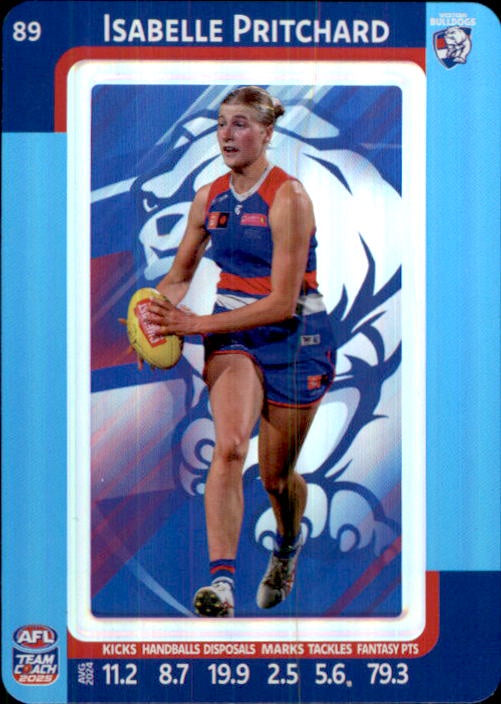 Isabella Pritchard, #89, Blue Parallel, 2025 Teamcoach AFLW