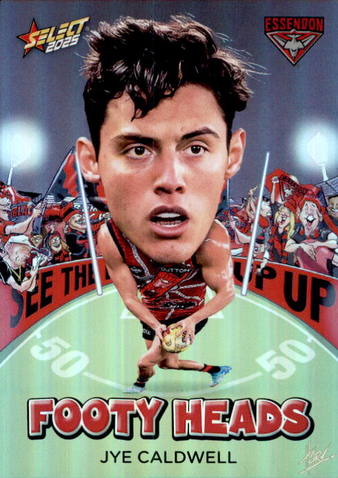 Jye Caldwell, FH25, Footy Heads, 2025 Select AFL Footy Stars