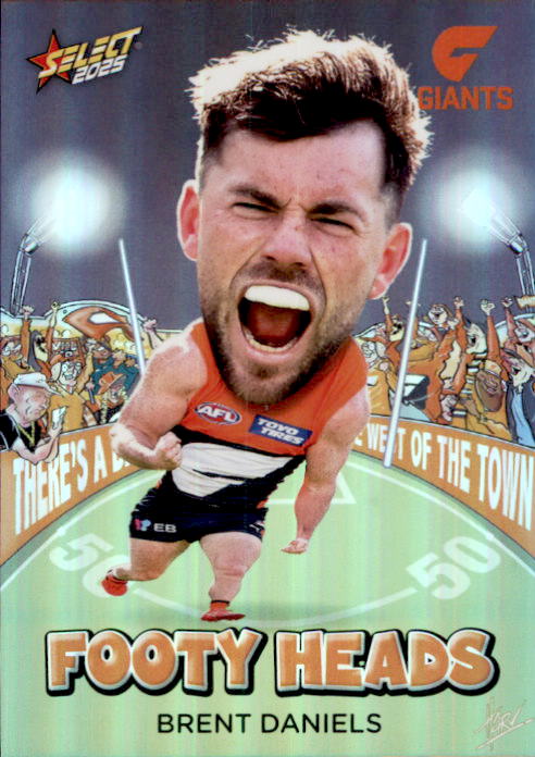 Brent Daniels, FH43, Footy Heads, 2025 Select AFL Footy Stars