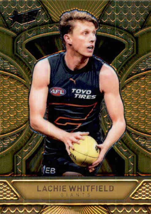 Lachie Whitfield, LDG96, Luminous Dragon Scales Refractor Gold, 2025 Select AFL Footy Stars