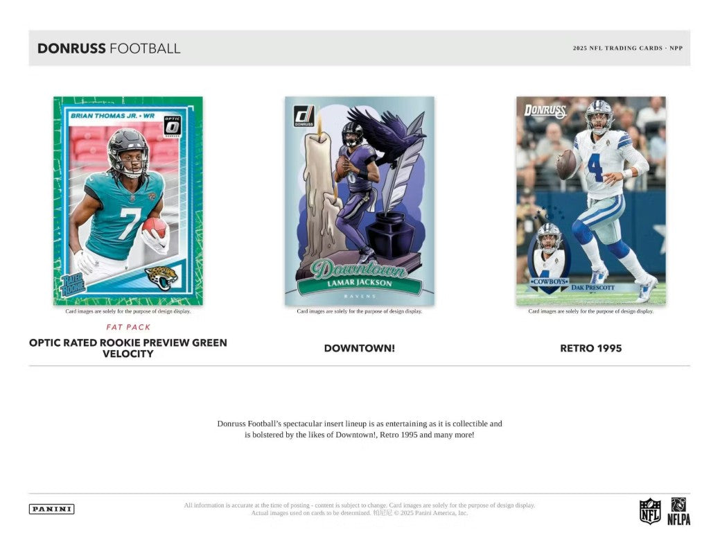 2025 Panini Donruss Football NFL Retail Box