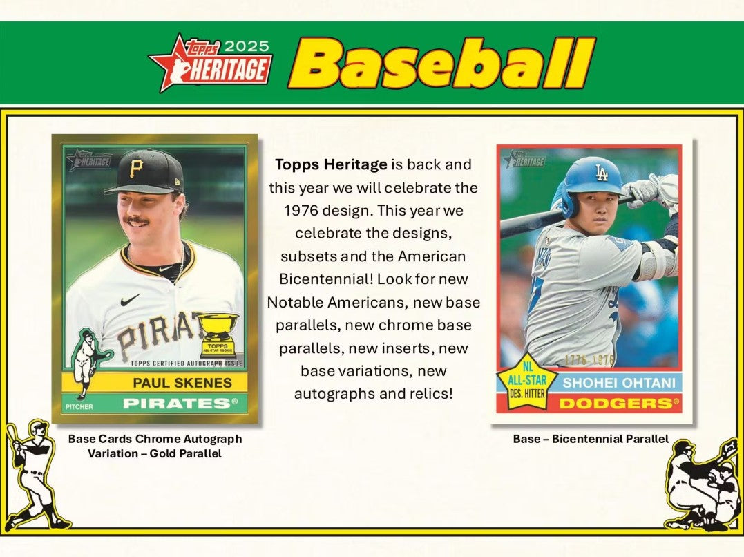 2025 Topps Heritage Baseball MLB 8-Pack Blaster Box