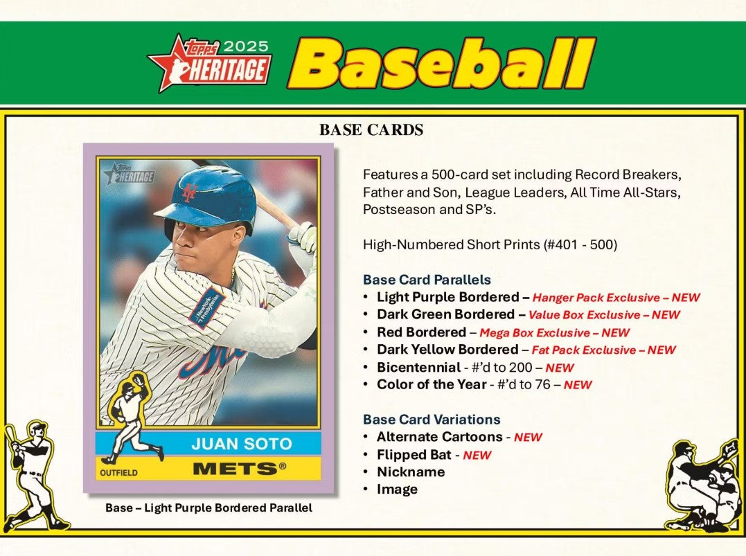 2025 Topps Heritage Baseball MLB 8-Pack Blaster Box