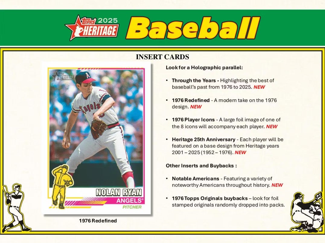 2025 Topps Heritage Baseball MLB 8-Pack Blaster Box