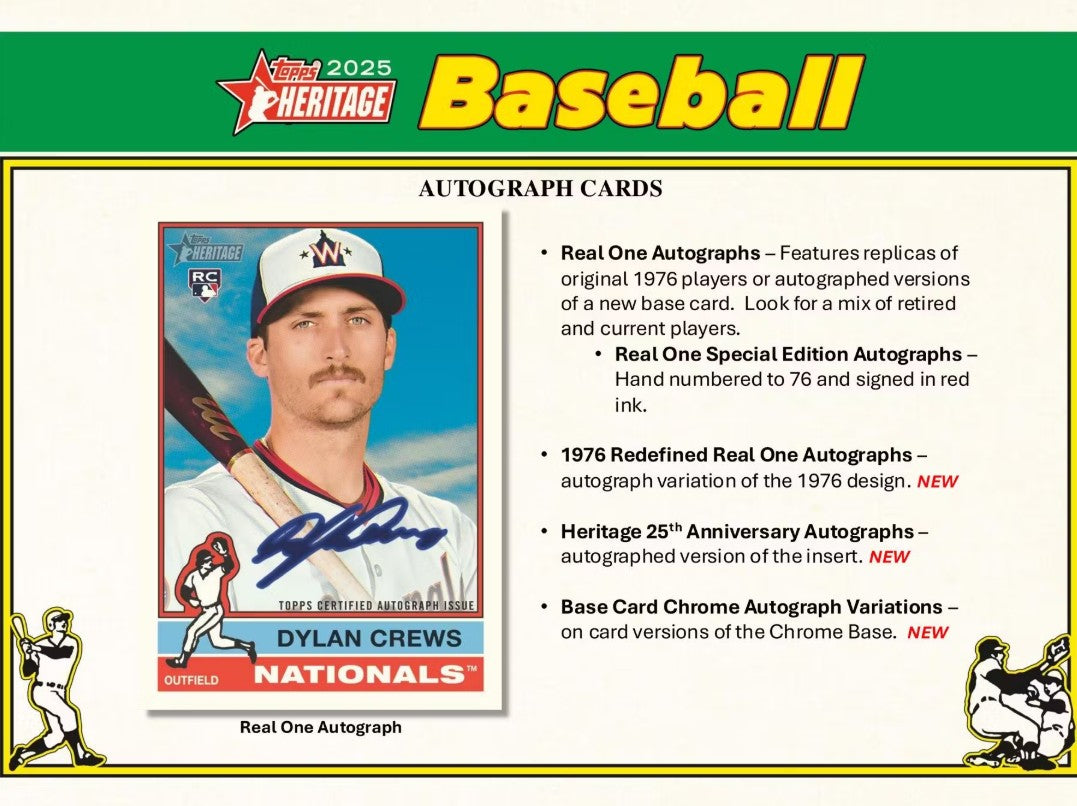 2025 Topps Heritage Baseball MLB 8-Pack Blaster Box