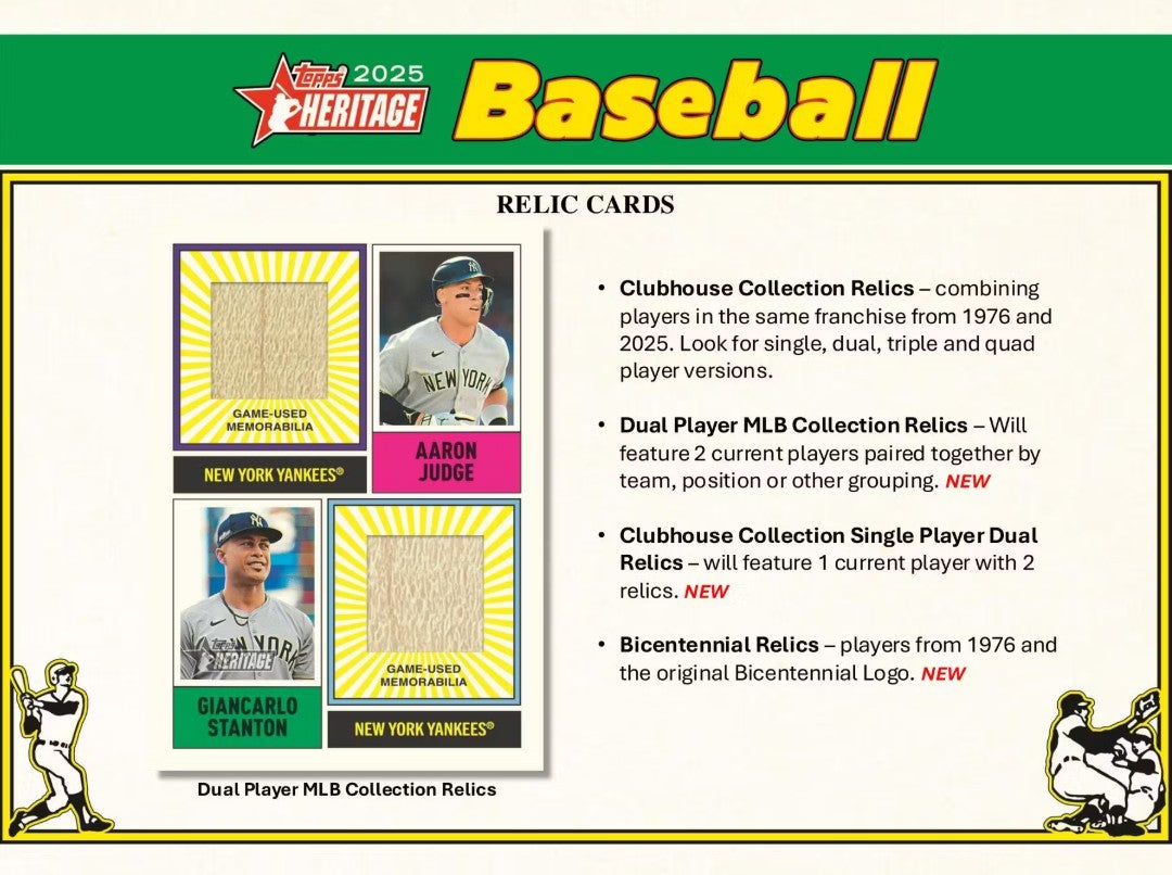 2025 Topps Heritage Baseball MLB 8-Pack Blaster Box