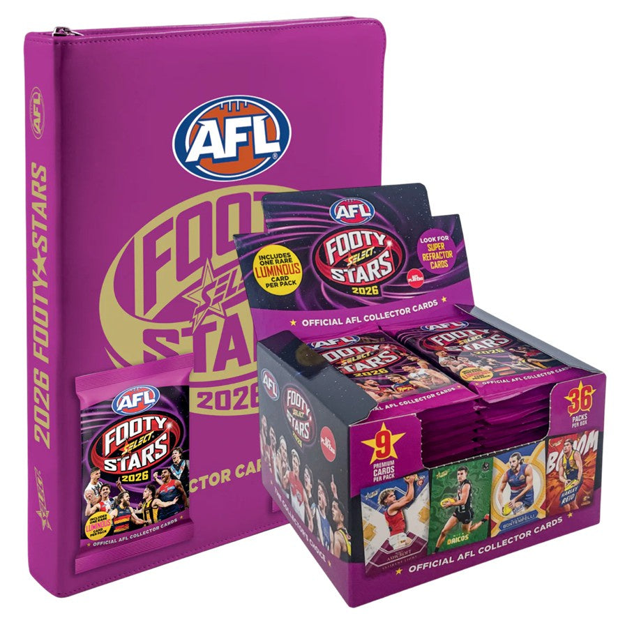COMBO: 2026 Select AFL Footy Stars Box & Vinyl Album - MAX 2 PER CUSTOMER