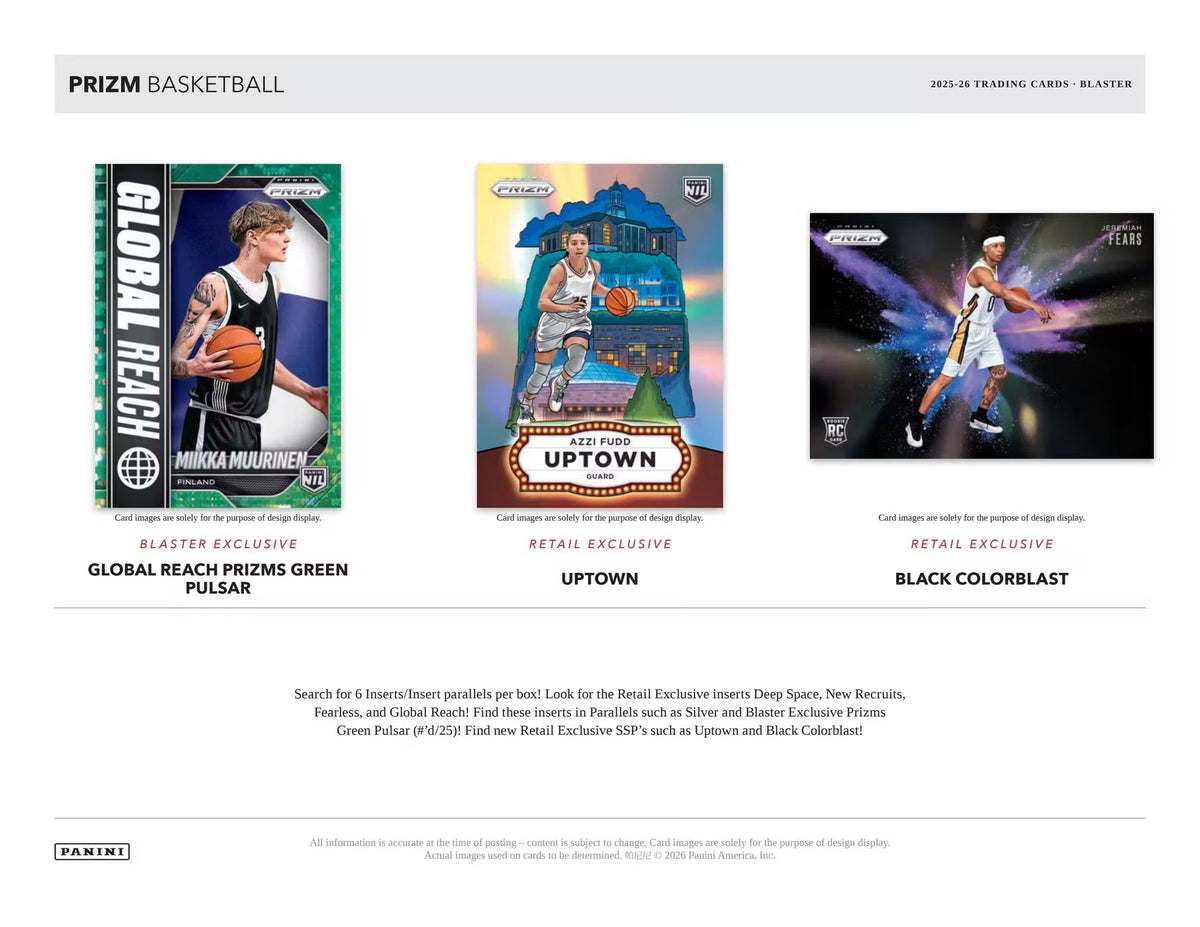 2025-26 Panini Prizm Basketball NBA Mega Box (Red Ice Prizms!)
