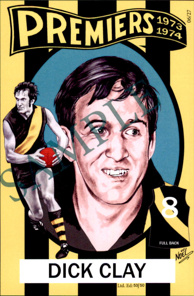 Richmond Tigers, 1973-1974 Back to Back Premiers Card Set by Noel