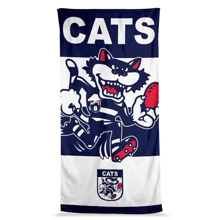 GEELONG CATS MASCOT JUMBO BEACH TOWEL