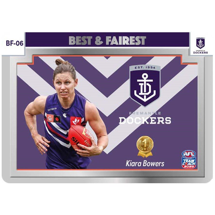 2023 Teamcoach AFLW - Best & Fairest Cards - Cards BF-01 to BF-18 - Pick Your Card