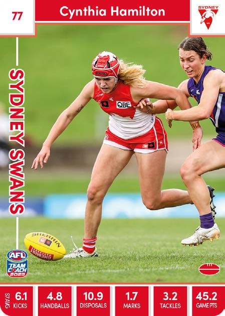2023 Teamcoach AFLW Common Cards - Cards 1 to 90 - Pick Your Card