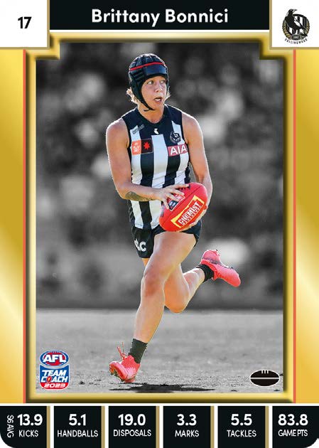 2023 Teamcoach AFLW GOLD Parallel Cards - Cards 1 to 90 - Pick Your Card