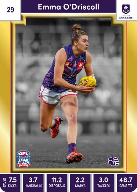2023 Teamcoach AFLW GOLD Parallel Cards - Cards 1 to 90 - Pick Your Card