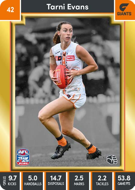 2023 Teamcoach AFLW GOLD Parallel Cards - Cards 1 to 90 - Pick Your Card