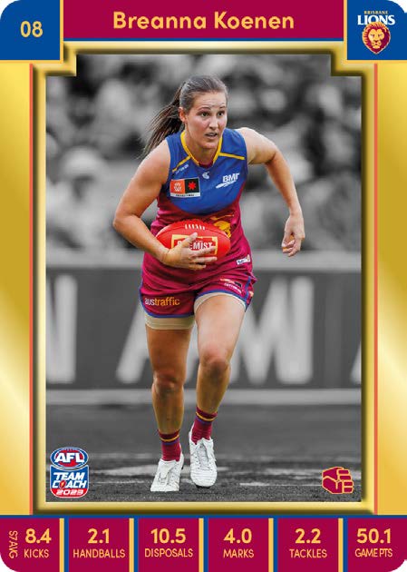 2023 Teamcoach AFLW GOLD Parallel Cards - Cards 1 to 90 - Pick Your Card