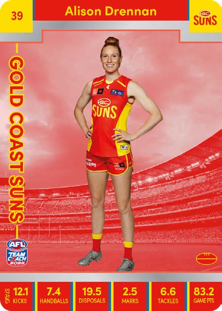 2023 Teamcoach AFLW Silver Parallel Cards - Cards 1 to 90 - Pick Your Card