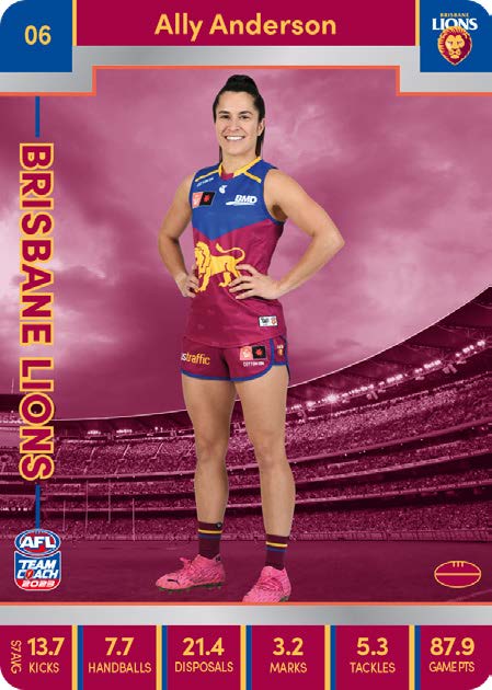 2023 Teamcoach AFLW Silver Parallel Cards - Cards 1 to 90 - Pick Your Card